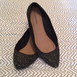 Black flats with sparkles